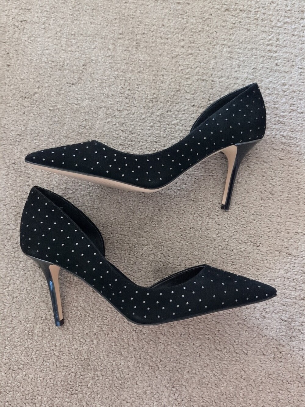 White House Black Market Ella Black Studded Heels/ Pumps
